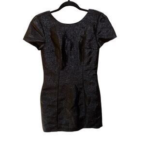 Express Metallic Deep Back V Dress Size 2